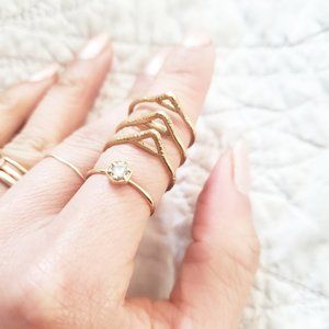 ODETTE NY Atlas Cage Ring Brass EUC